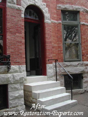 Exterior Marble Step Restoration Baltimore, Maryland, Washington DC, Virginia  After # EMS  2