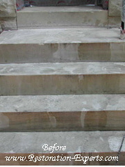 Exterior Marble Step Restoration Baltimore, Maryland, Washington DC, Virginia  Before  # EMS  1